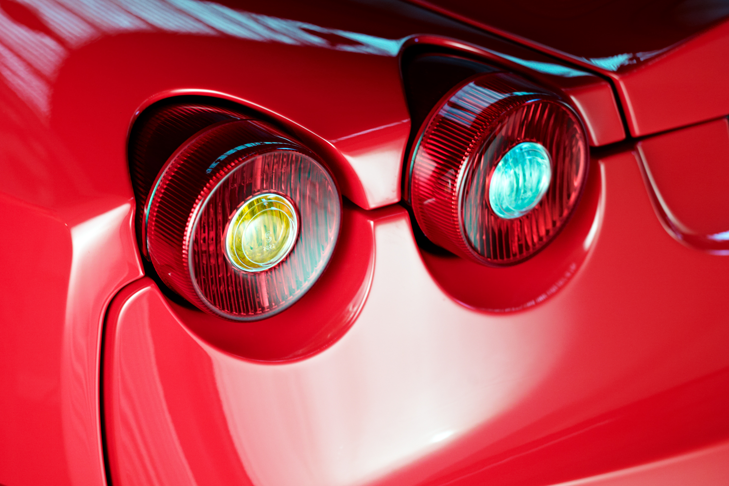 red ferrari tail lights