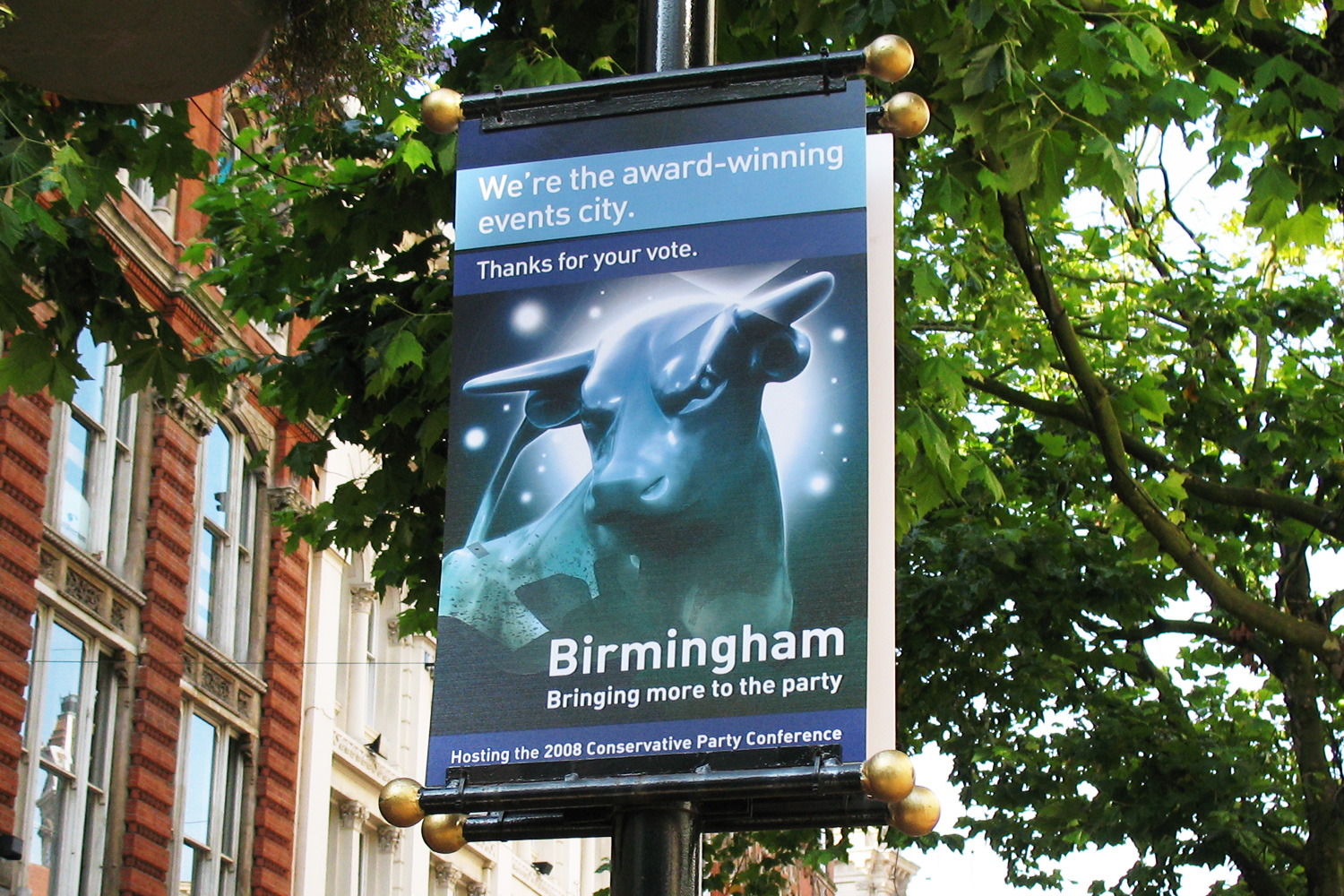 Conservative Party Conference street sign